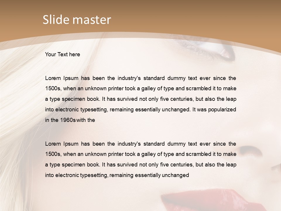 A Woman With A Red Lipstick On Her Lips PowerPoint Template