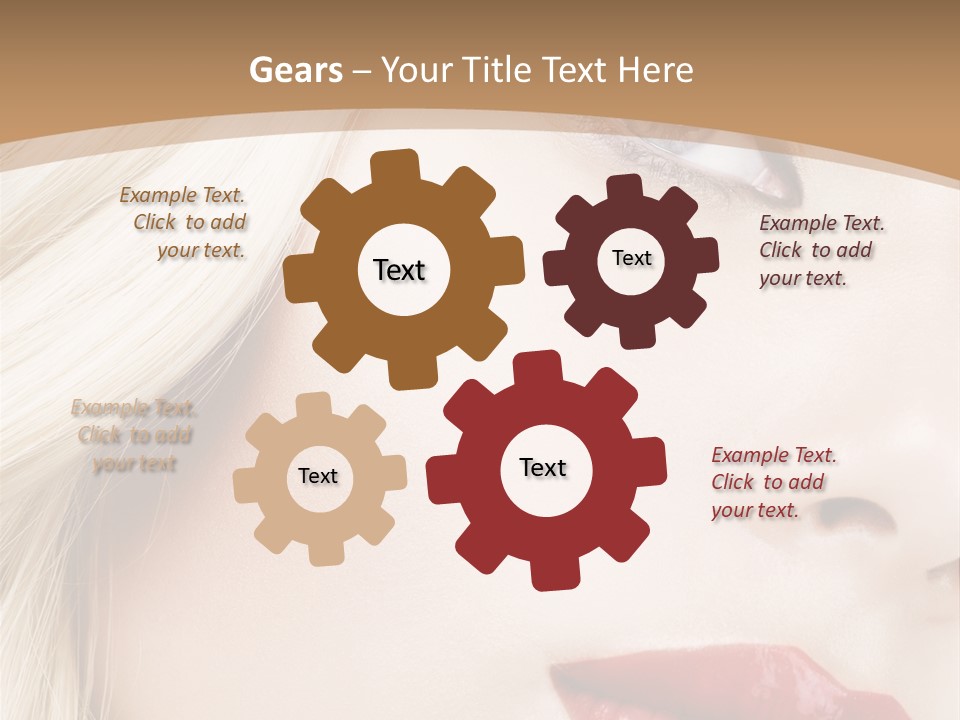 A Woman With A Red Lipstick On Her Lips PowerPoint Template