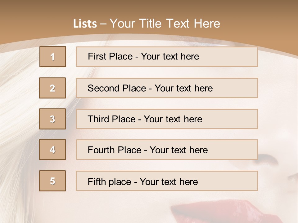 A Woman With A Red Lipstick On Her Lips PowerPoint Template