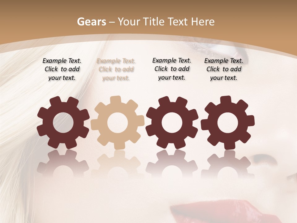 A Woman With A Red Lipstick On Her Lips PowerPoint Template