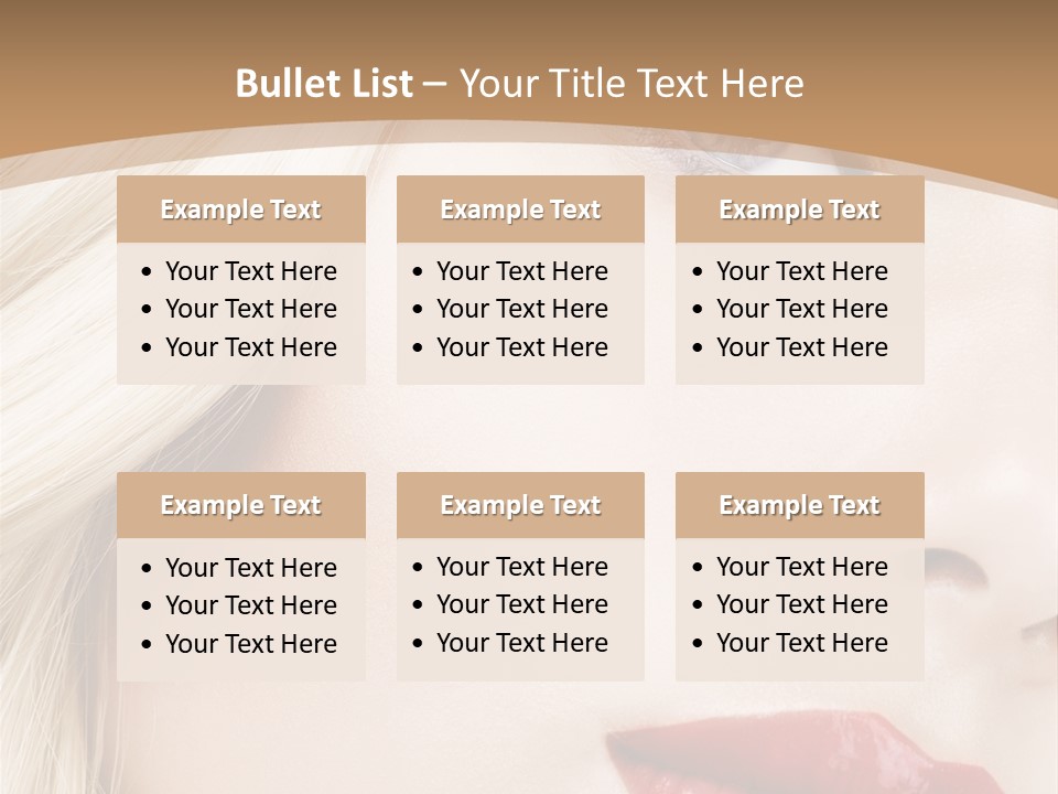 A Woman With A Red Lipstick On Her Lips PowerPoint Template