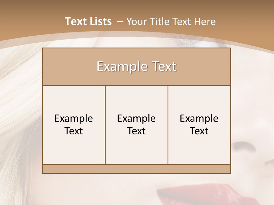 A Woman With A Red Lipstick On Her Lips PowerPoint Template