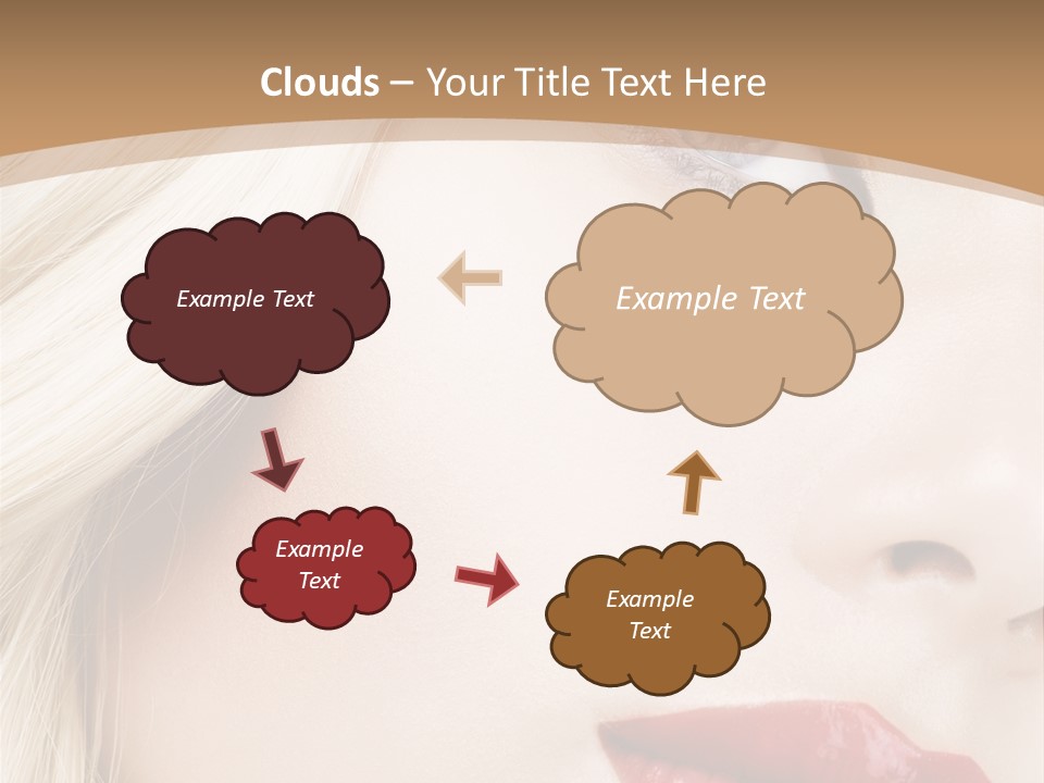 A Woman With A Red Lipstick On Her Lips PowerPoint Template