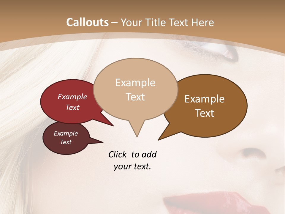 A Woman With A Red Lipstick On Her Lips PowerPoint Template