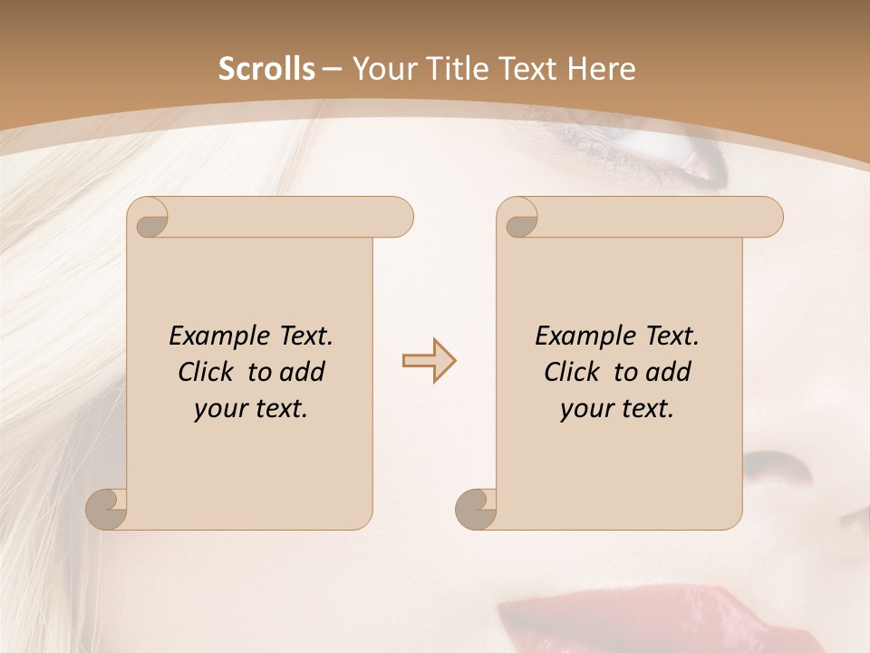 A Woman With A Red Lipstick On Her Lips PowerPoint Template
