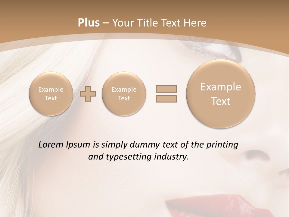 A Woman With A Red Lipstick On Her Lips PowerPoint Template