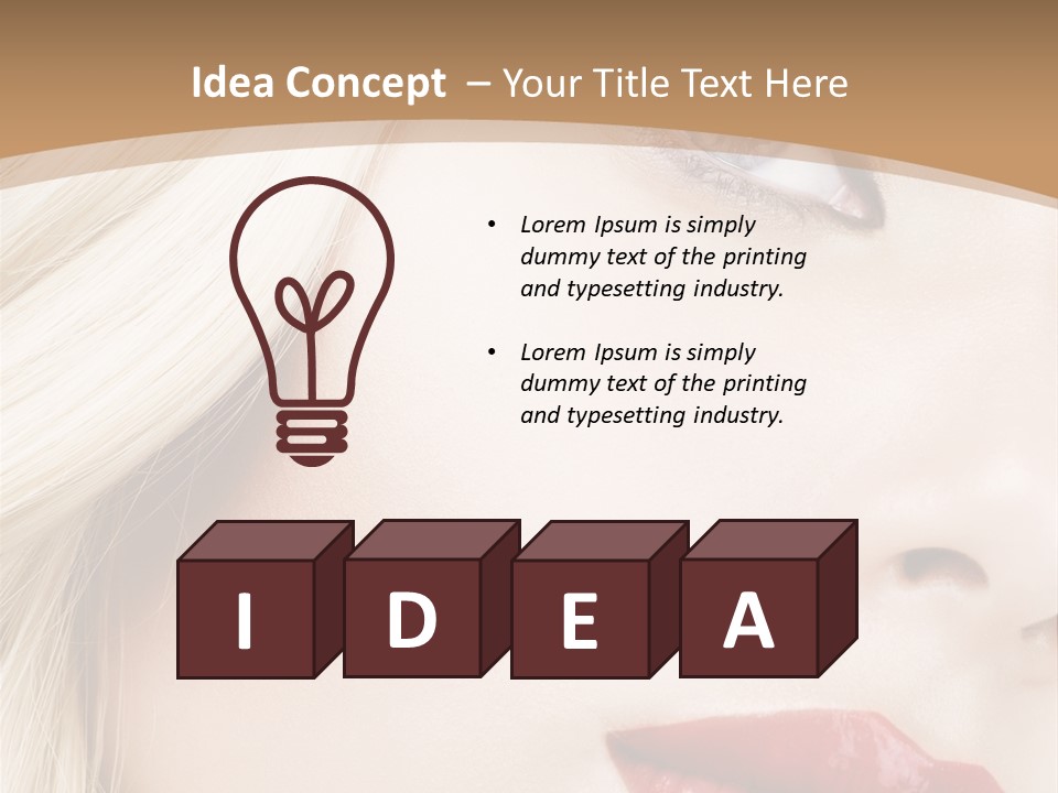 A Woman With A Red Lipstick On Her Lips PowerPoint Template