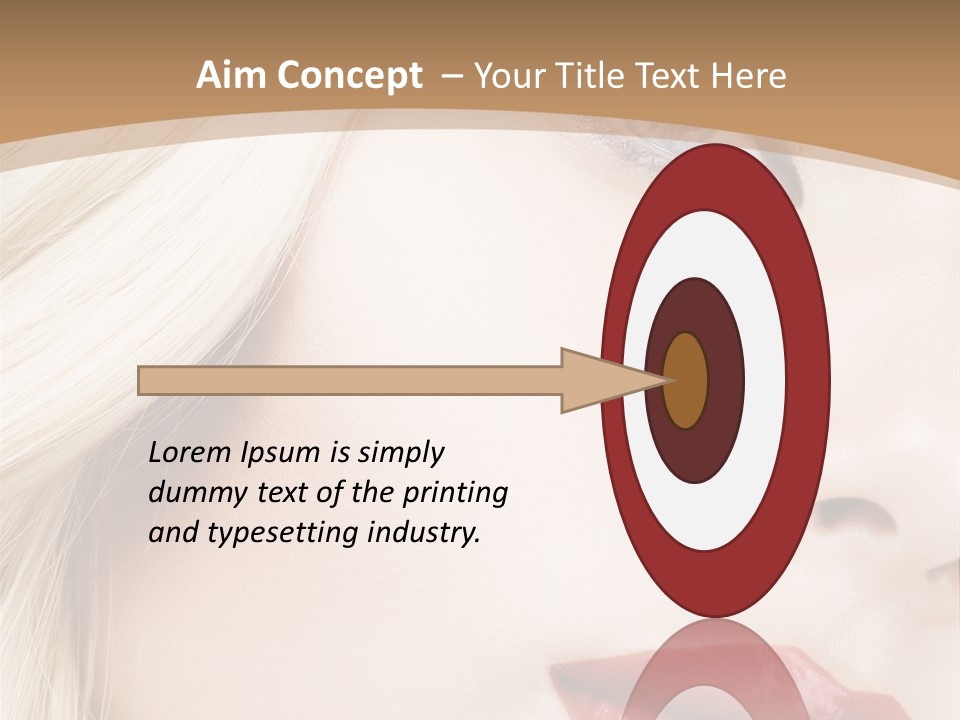 A Woman With A Red Lipstick On Her Lips PowerPoint Template