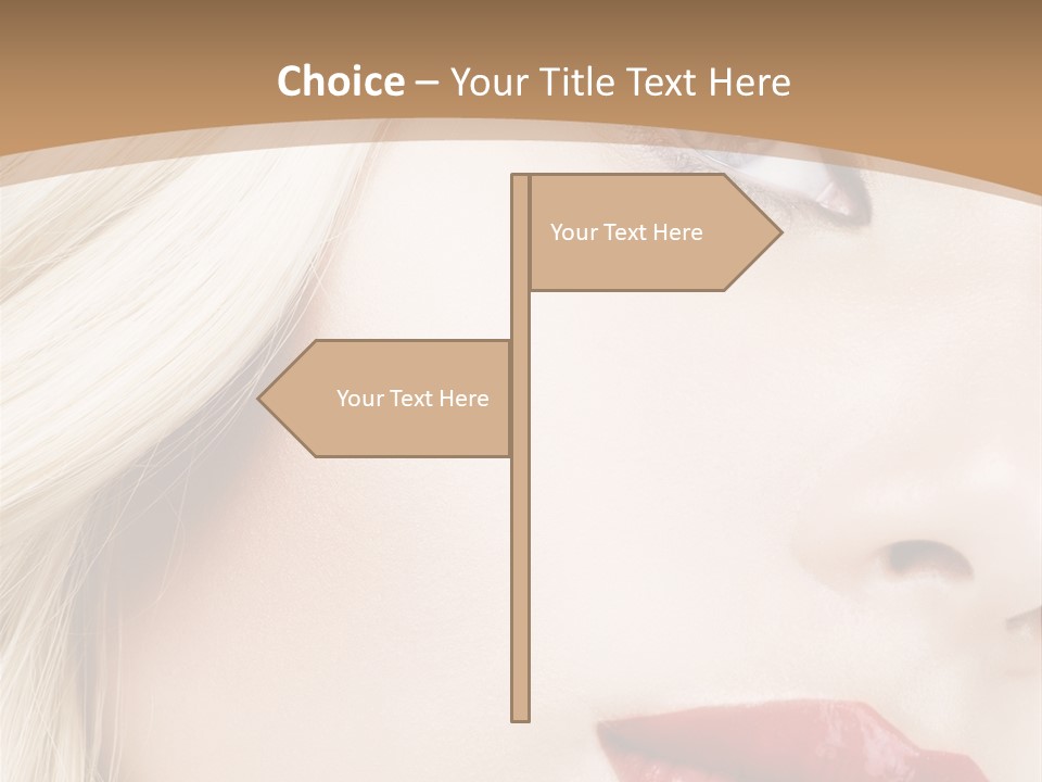 A Woman With A Red Lipstick On Her Lips PowerPoint Template