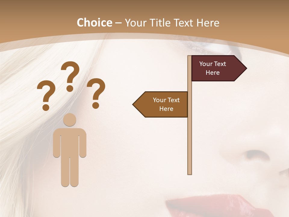 A Woman With A Red Lipstick On Her Lips PowerPoint Template