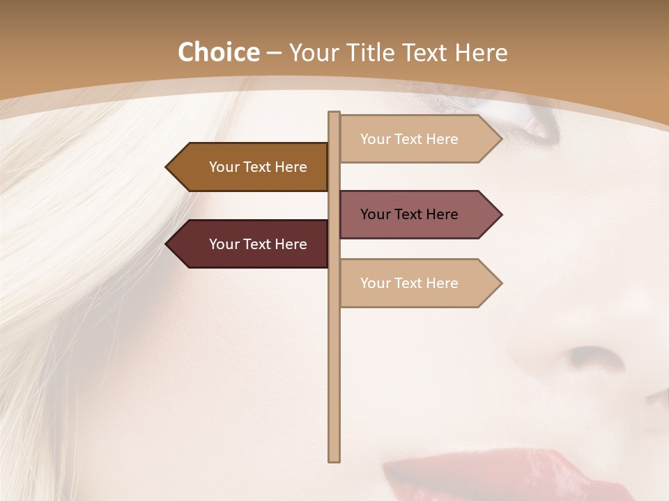 A Woman With A Red Lipstick On Her Lips PowerPoint Template