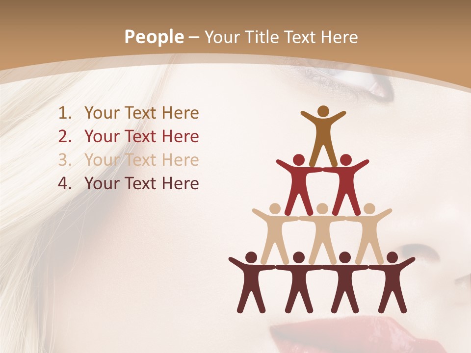 A Woman With A Red Lipstick On Her Lips PowerPoint Template