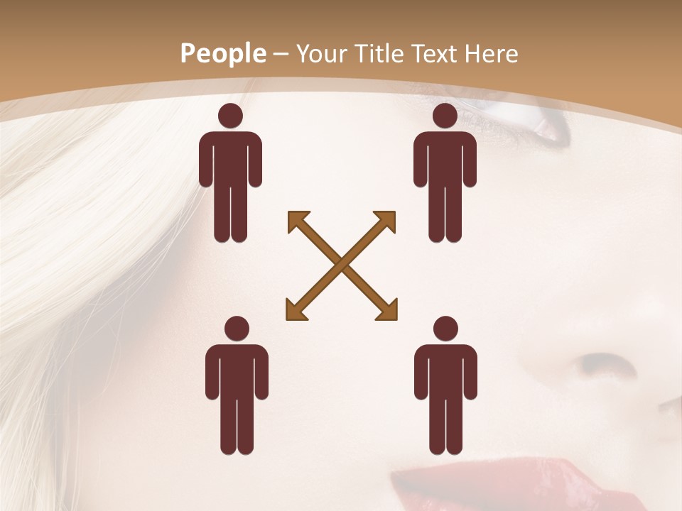 A Woman With A Red Lipstick On Her Lips PowerPoint Template