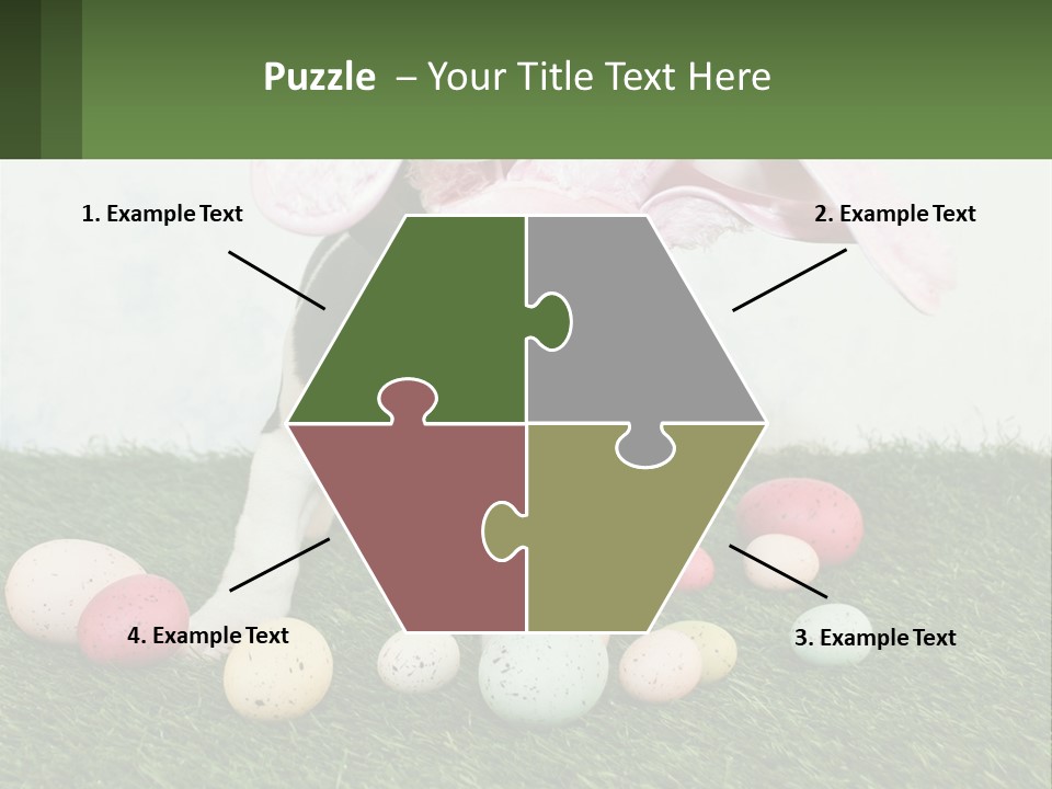 A Small Dog Wearing A Pink Bunny Costume PowerPoint Template