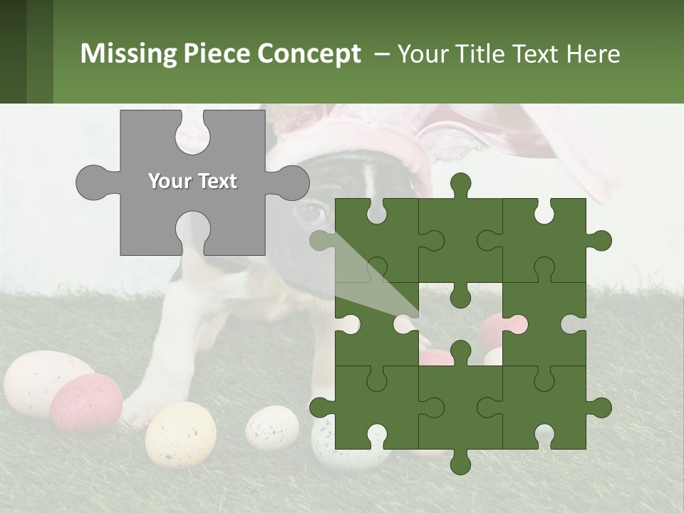 A Small Dog Wearing A Pink Bunny Costume PowerPoint Template