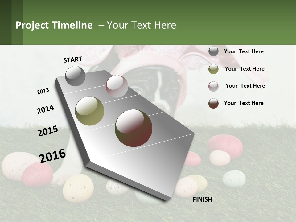 A Small Dog Wearing A Pink Bunny Costume PowerPoint Template