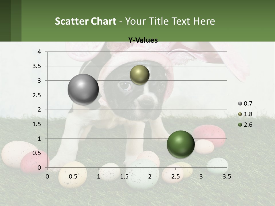 A Small Dog Wearing A Pink Bunny Costume PowerPoint Template