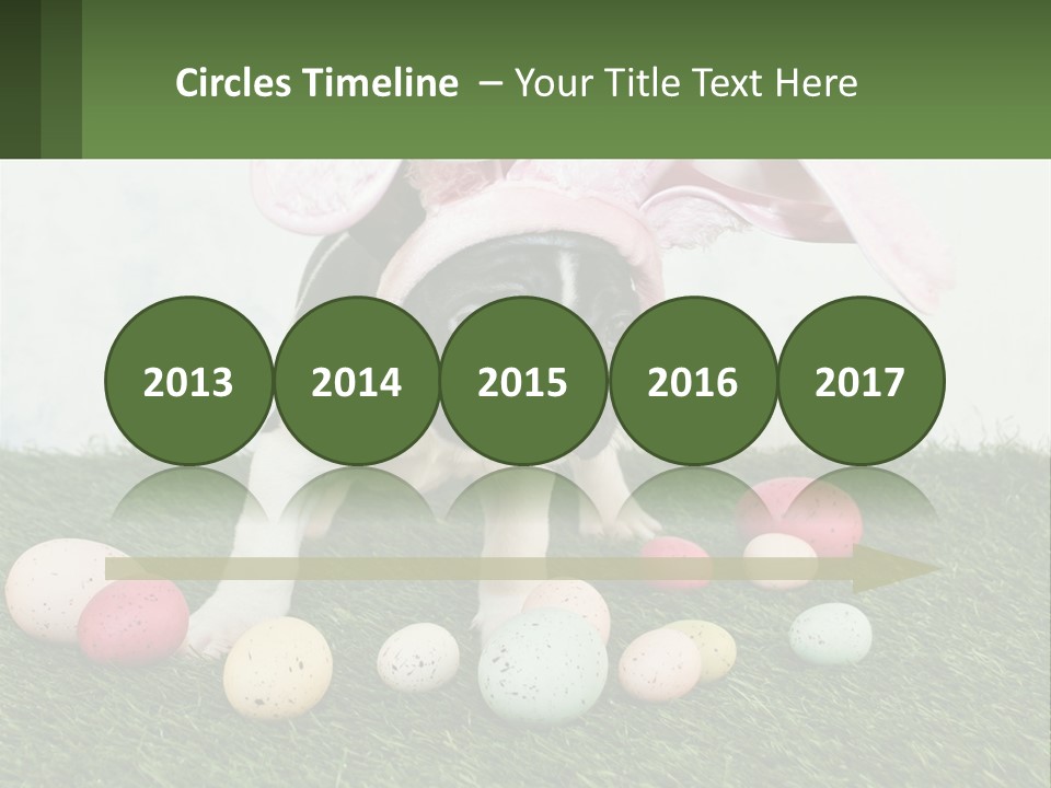 A Small Dog Wearing A Pink Bunny Costume PowerPoint Template