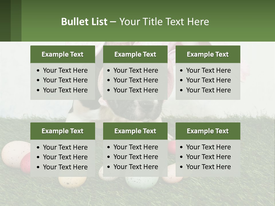 A Small Dog Wearing A Pink Bunny Costume PowerPoint Template