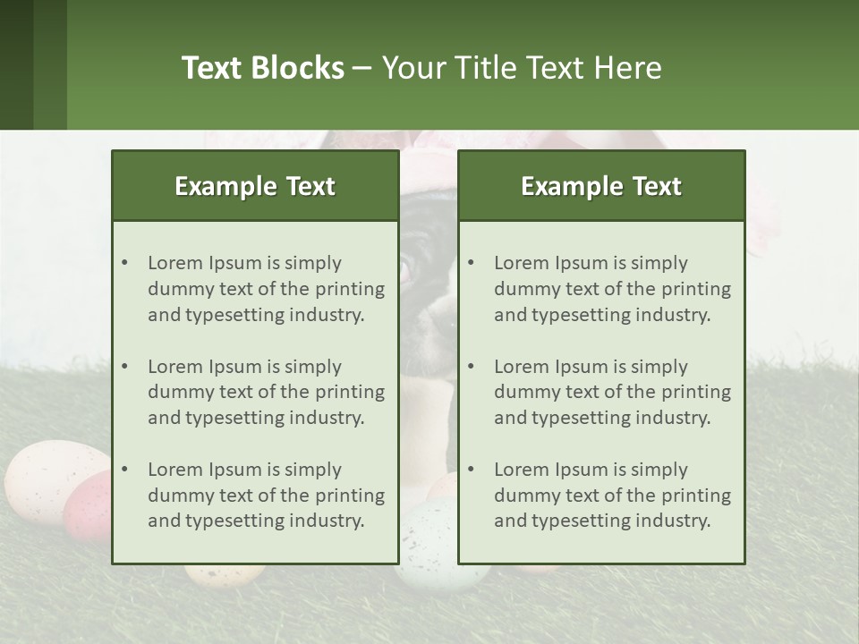 A Small Dog Wearing A Pink Bunny Costume PowerPoint Template