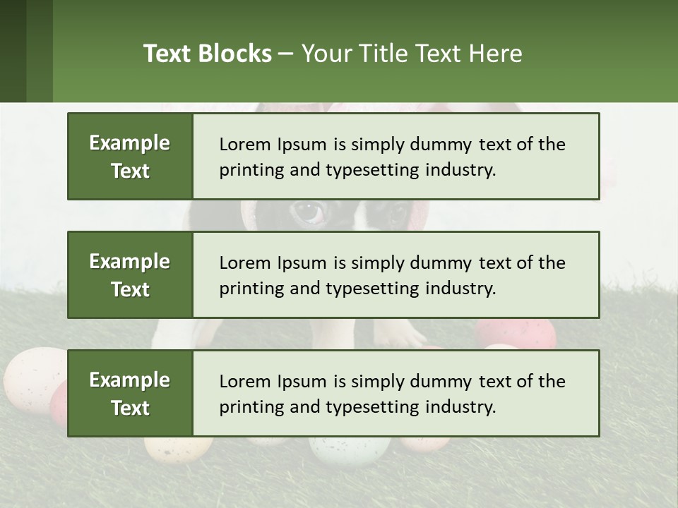 A Small Dog Wearing A Pink Bunny Costume PowerPoint Template