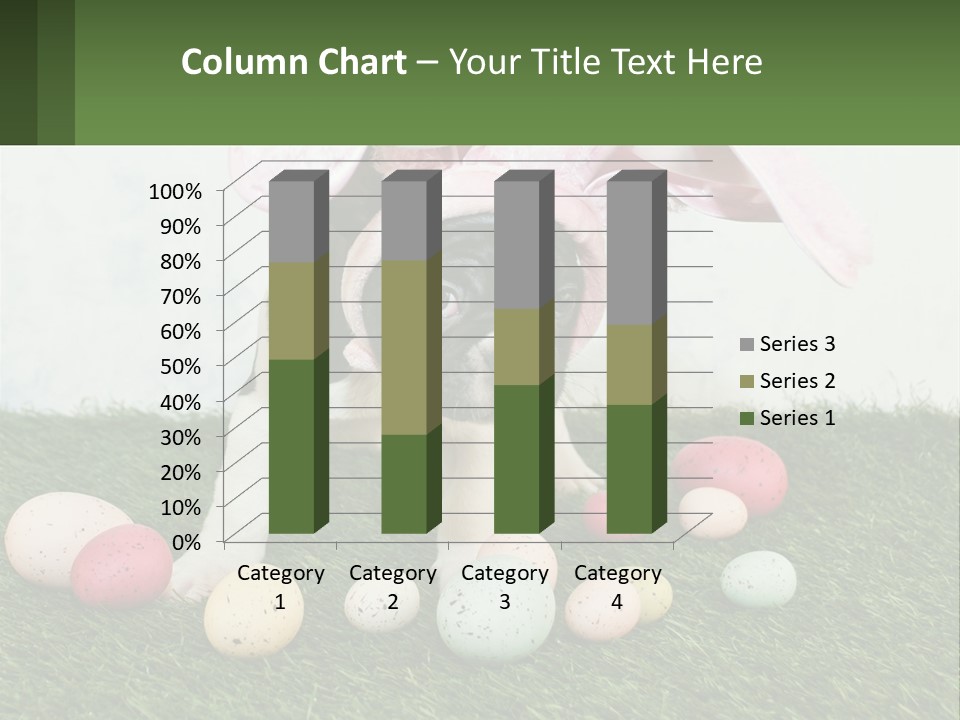 A Small Dog Wearing A Pink Bunny Costume PowerPoint Template