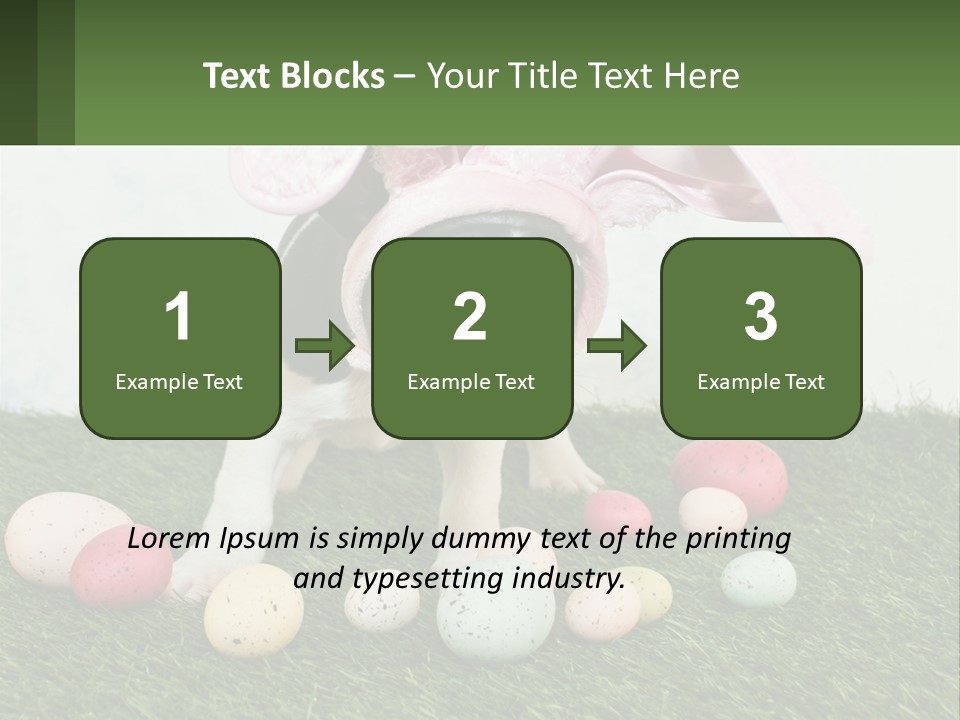 A Small Dog Wearing A Pink Bunny Costume PowerPoint Template