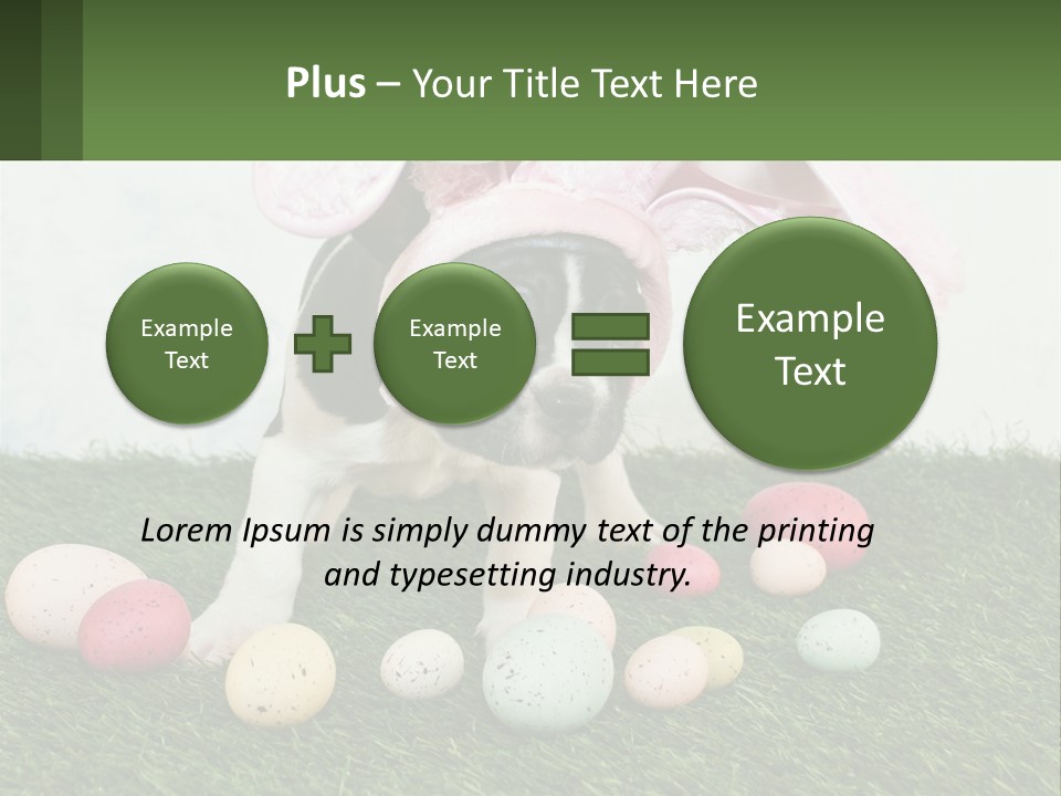 A Small Dog Wearing A Pink Bunny Costume PowerPoint Template