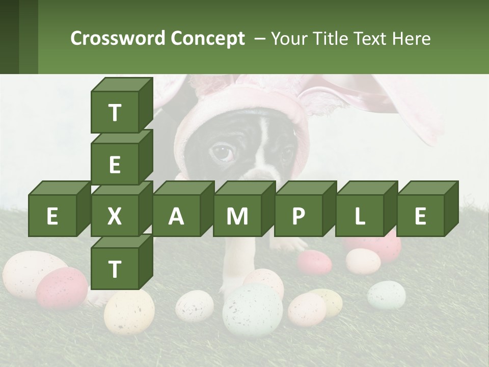 A Small Dog Wearing A Pink Bunny Costume PowerPoint Template