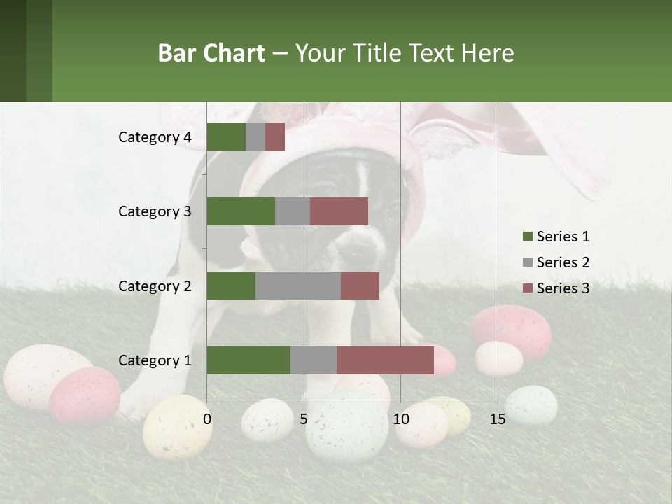 A Small Dog Wearing A Pink Bunny Costume PowerPoint Template