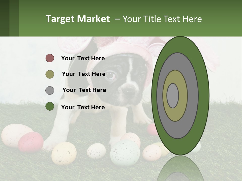 A Small Dog Wearing A Pink Bunny Costume PowerPoint Template