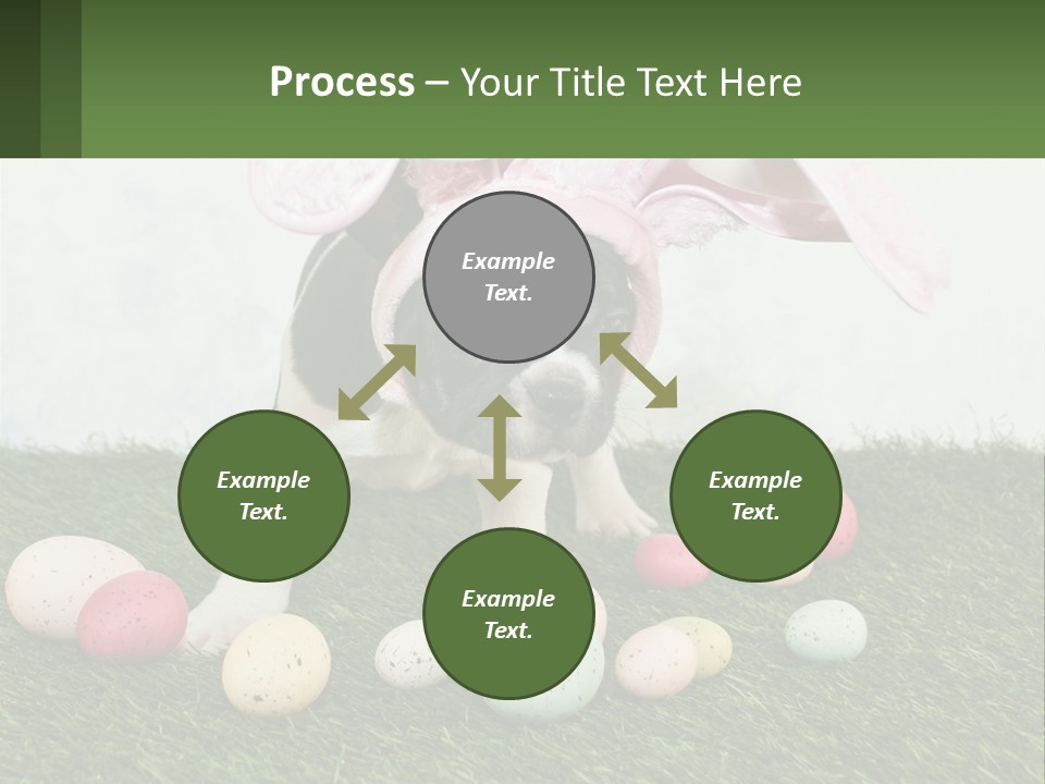 A Small Dog Wearing A Pink Bunny Costume PowerPoint Template