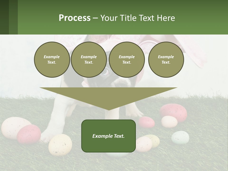 A Small Dog Wearing A Pink Bunny Costume PowerPoint Template