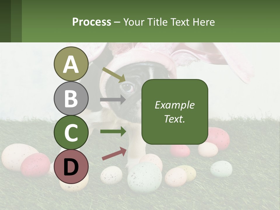 A Small Dog Wearing A Pink Bunny Costume PowerPoint Template