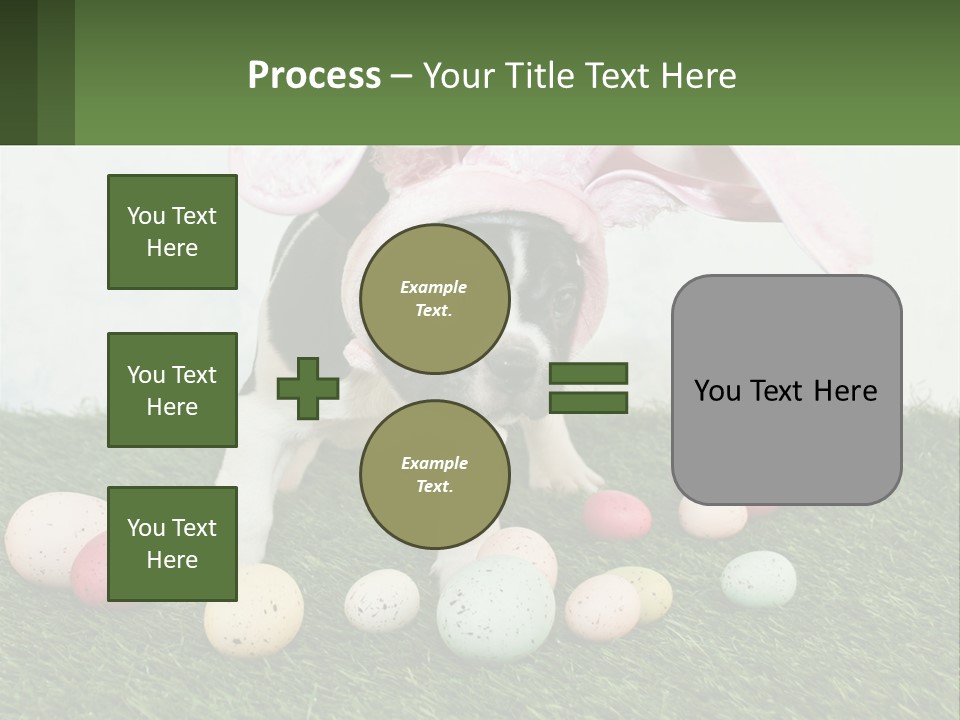 A Small Dog Wearing A Pink Bunny Costume PowerPoint Template