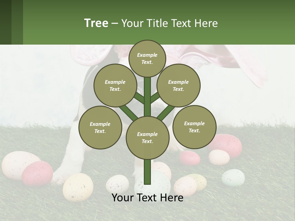 A Small Dog Wearing A Pink Bunny Costume PowerPoint Template