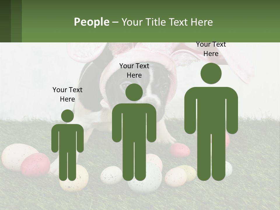 A Small Dog Wearing A Pink Bunny Costume PowerPoint Template