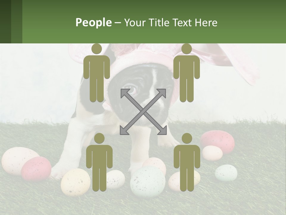 A Small Dog Wearing A Pink Bunny Costume PowerPoint Template