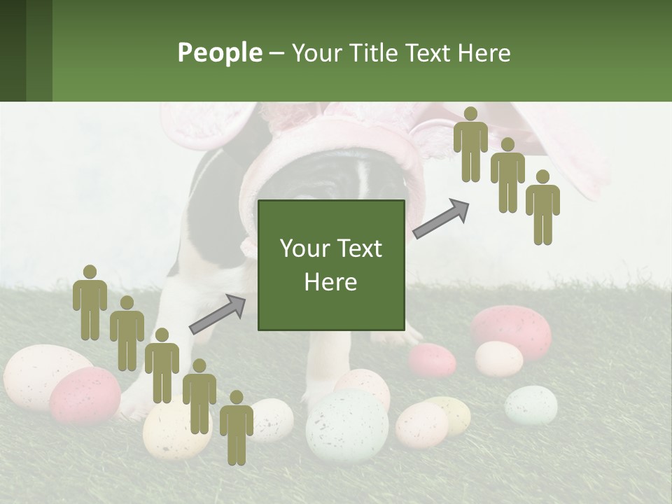 A Small Dog Wearing A Pink Bunny Costume PowerPoint Template