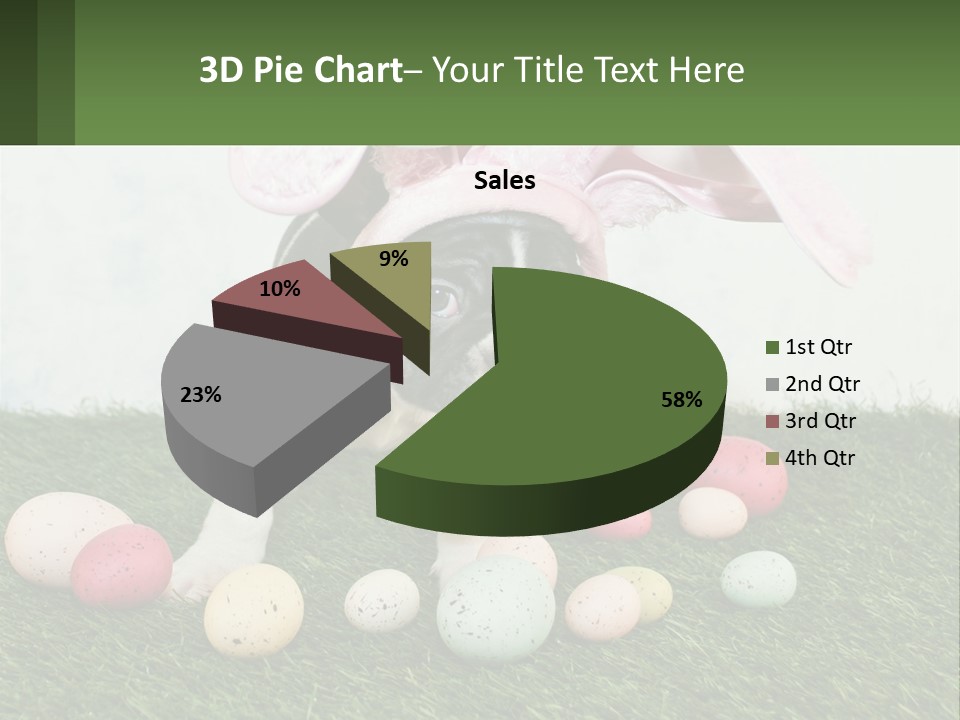 A Small Dog Wearing A Pink Bunny Costume PowerPoint Template