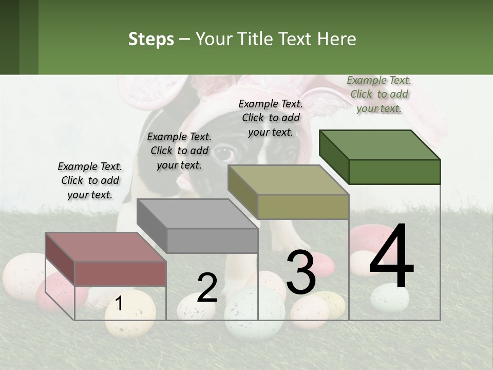 A Small Dog Wearing A Pink Bunny Costume PowerPoint Template