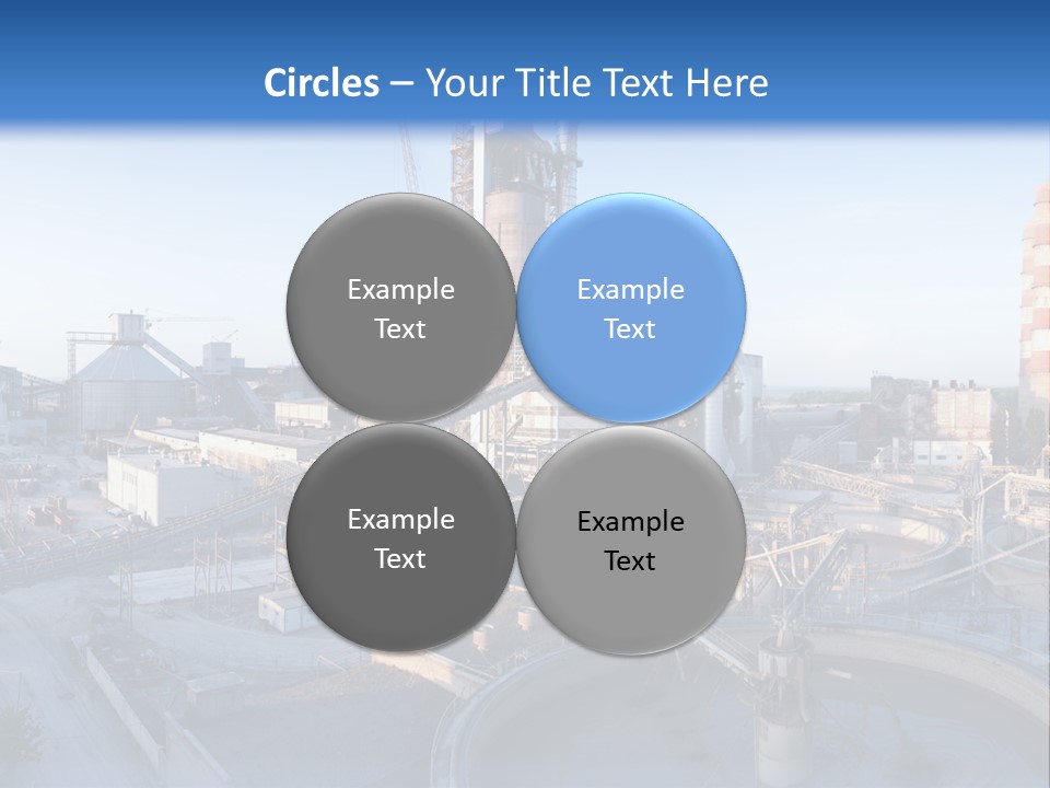 A Power Plant With A Blue Sky In The Background PowerPoint Template