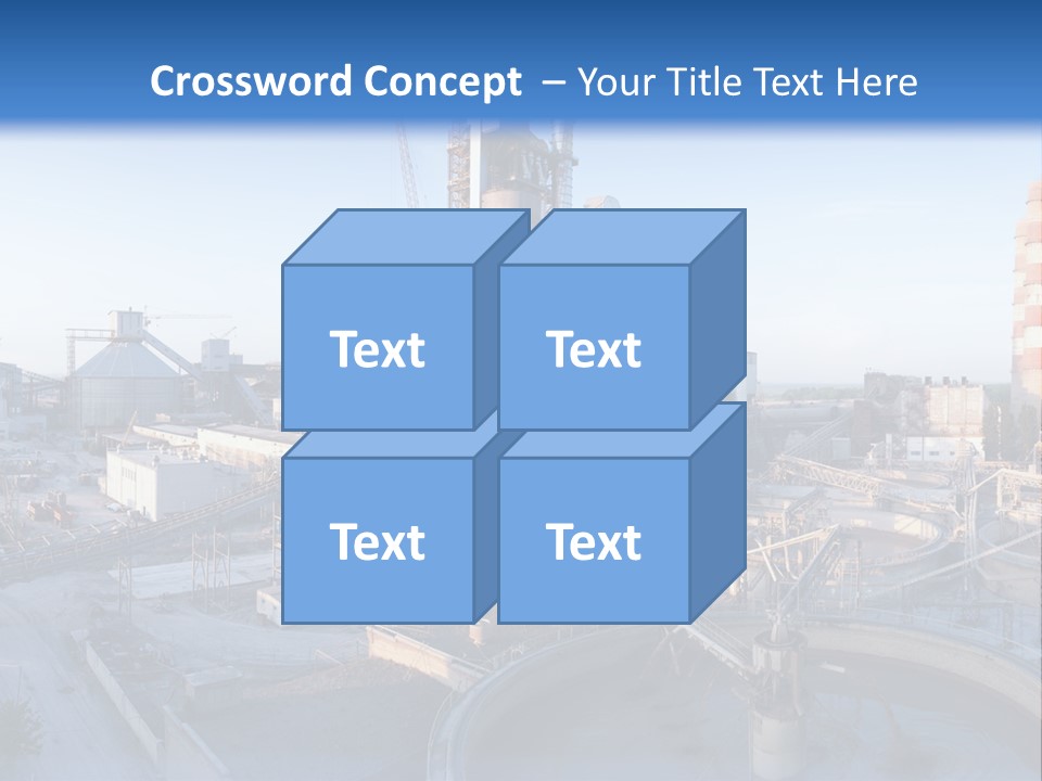 A Power Plant With A Blue Sky In The Background PowerPoint Template