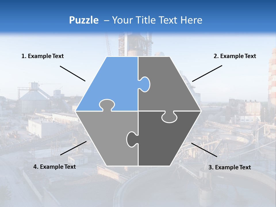 A Power Plant With A Blue Sky In The Background PowerPoint Template