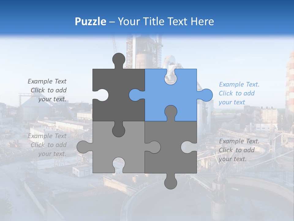 A Power Plant With A Blue Sky In The Background PowerPoint Template