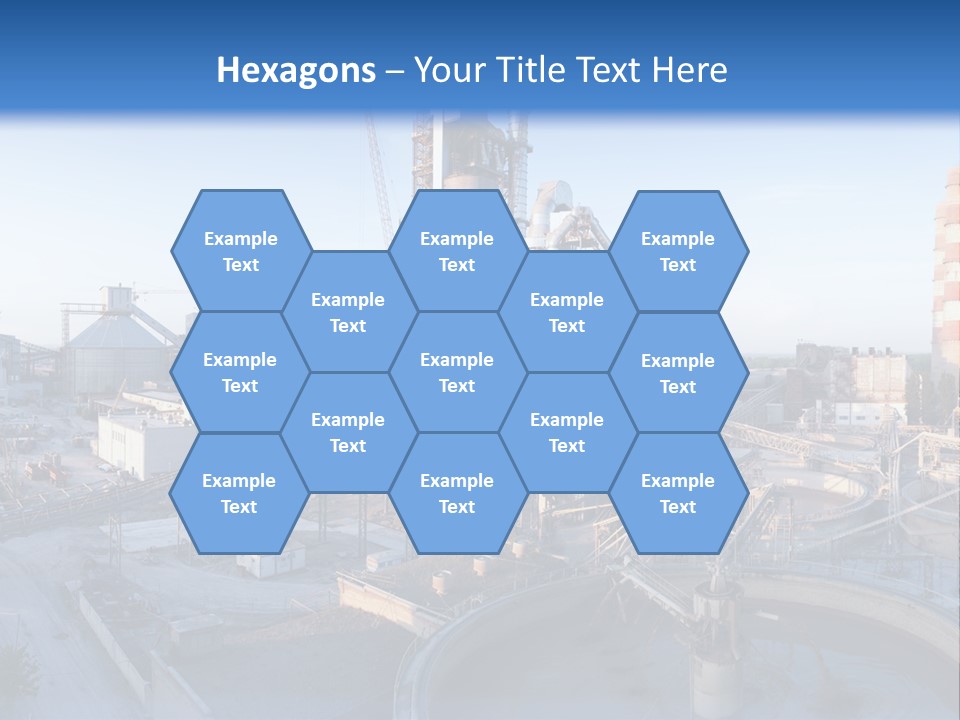 A Power Plant With A Blue Sky In The Background PowerPoint Template