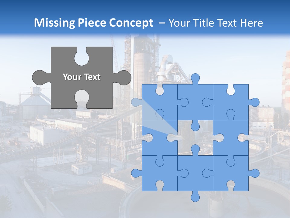 A Power Plant With A Blue Sky In The Background PowerPoint Template