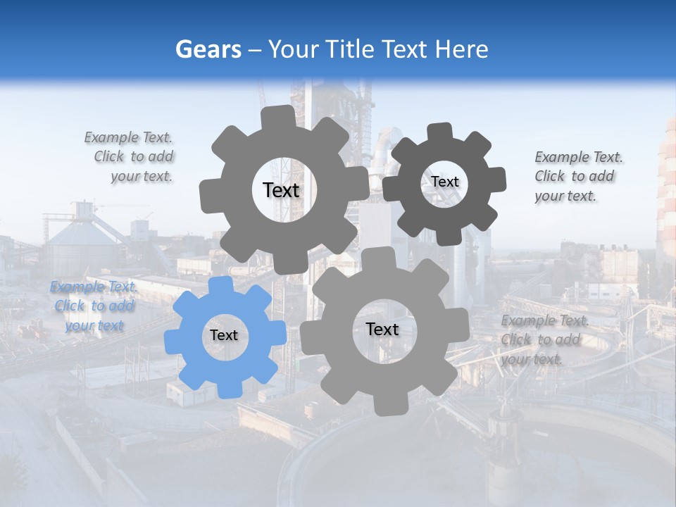 A Power Plant With A Blue Sky In The Background PowerPoint Template