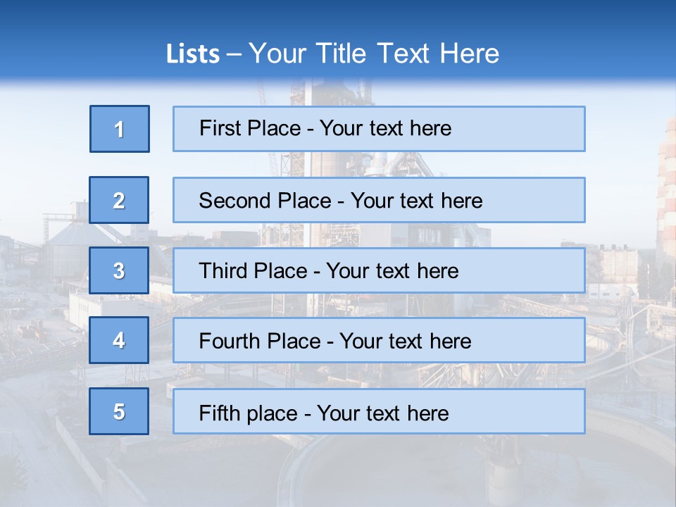 A Power Plant With A Blue Sky In The Background PowerPoint Template