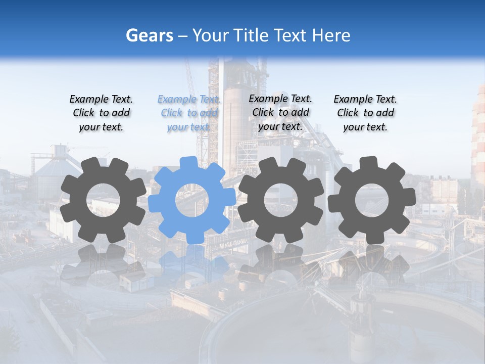 A Power Plant With A Blue Sky In The Background PowerPoint Template